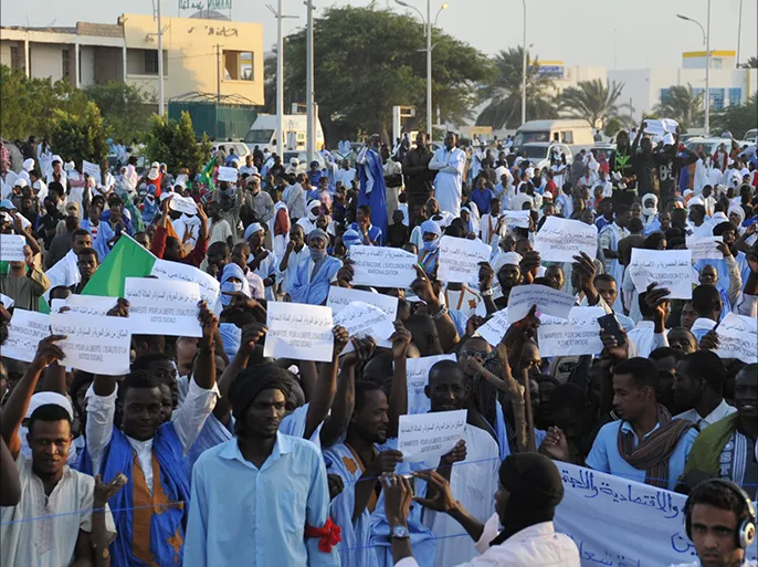 جانب من مسيرة نظمها ميثاق الحراطين في نواكشوط - ارشيف