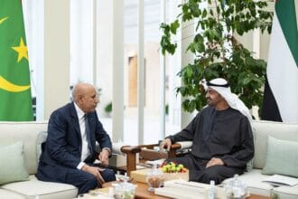 محمد ولد الغزواني مع الرئيس الإماراتي محمد بن زايد