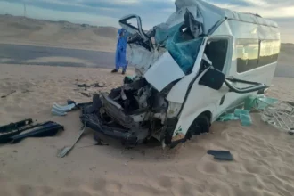 حادث سير على طريق الأمل